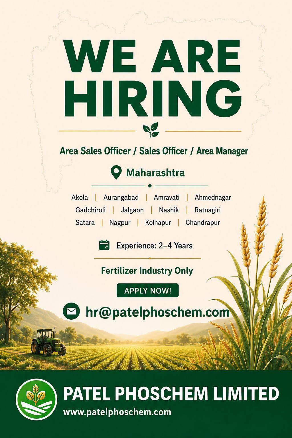 Sales officers recruitment 